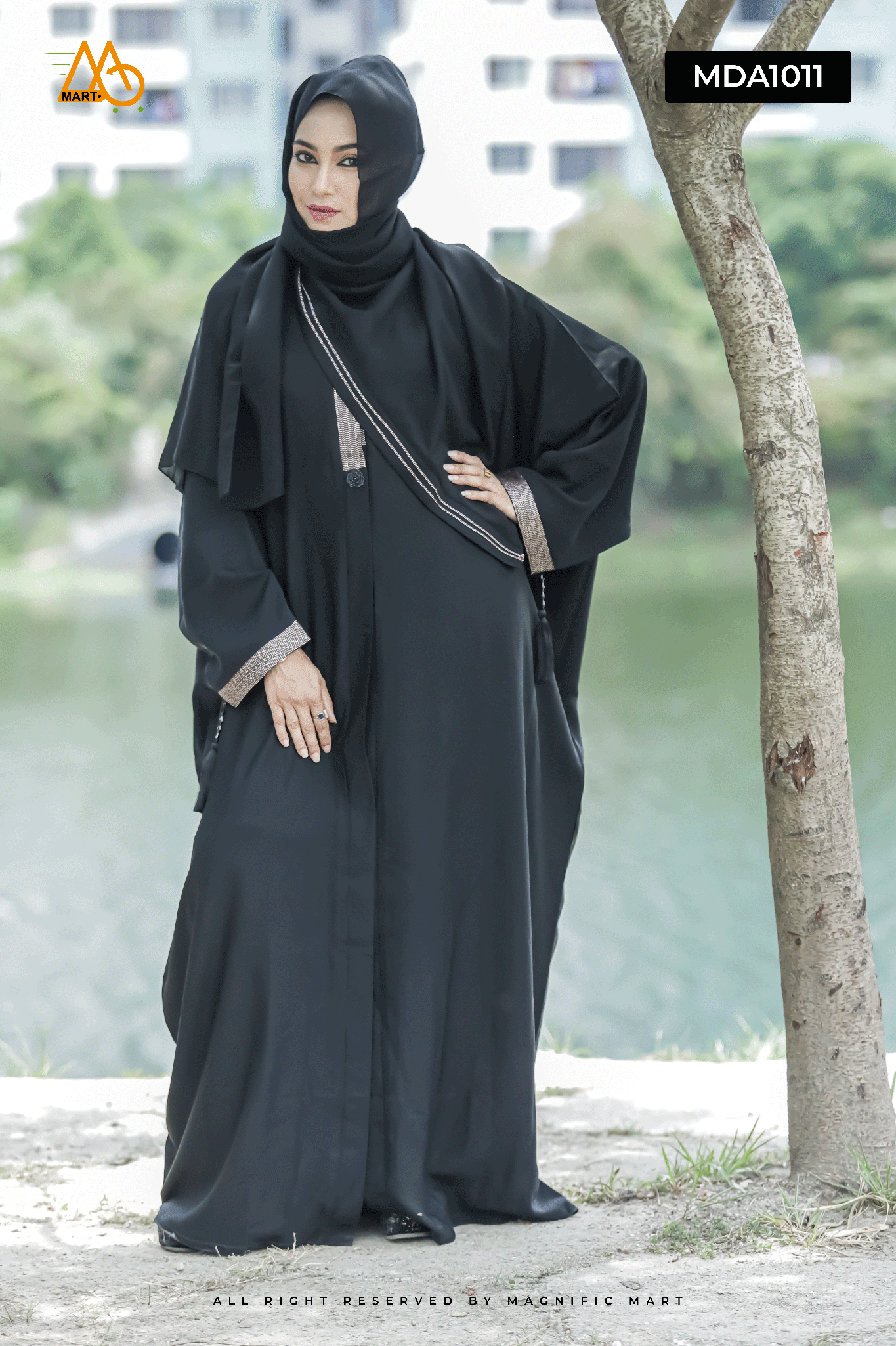 MDA1001 Dubai Collection Designed Borka With Hijab