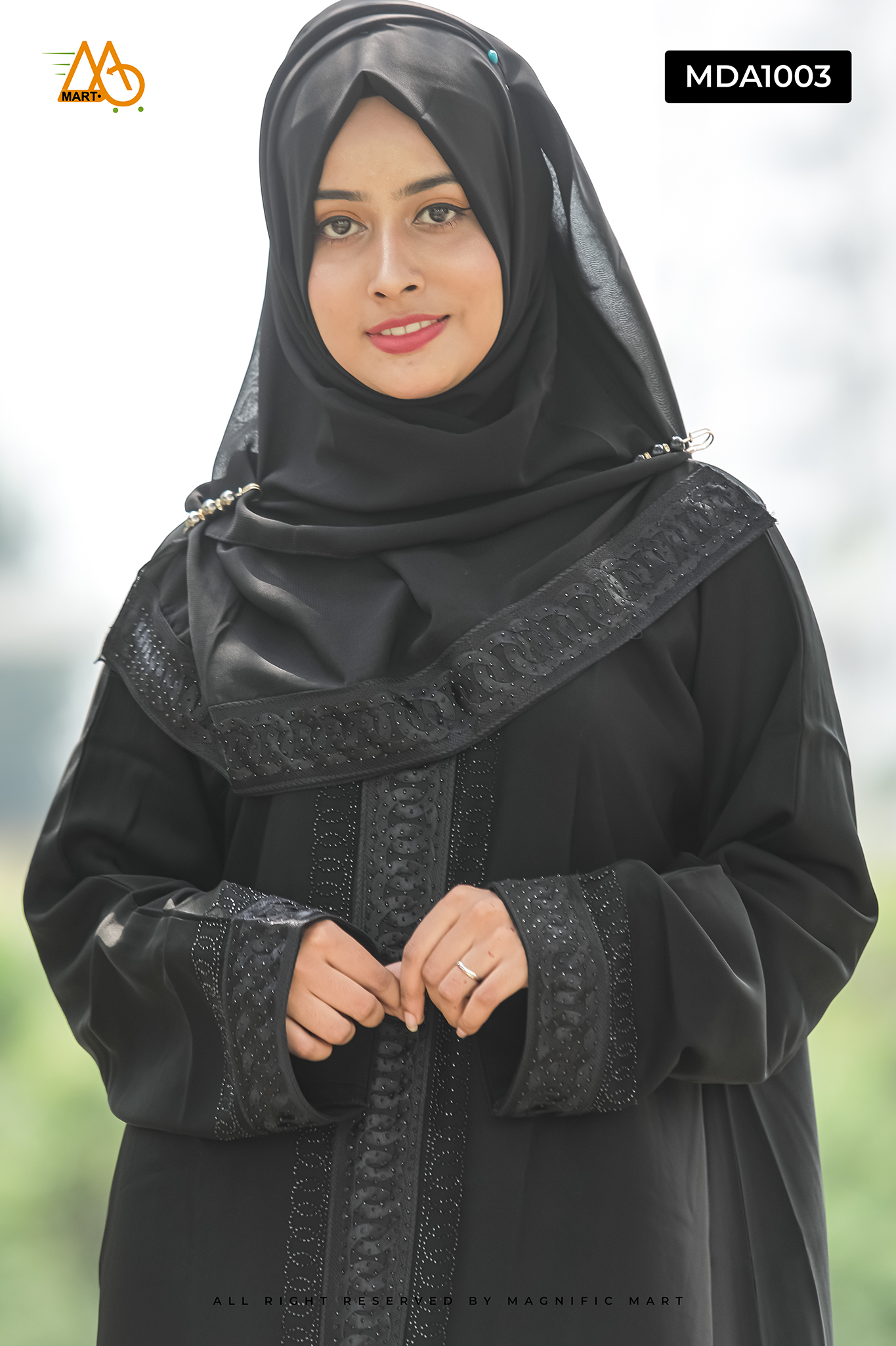 MDA1003 Dubai Collection Designed Borka With Hijab