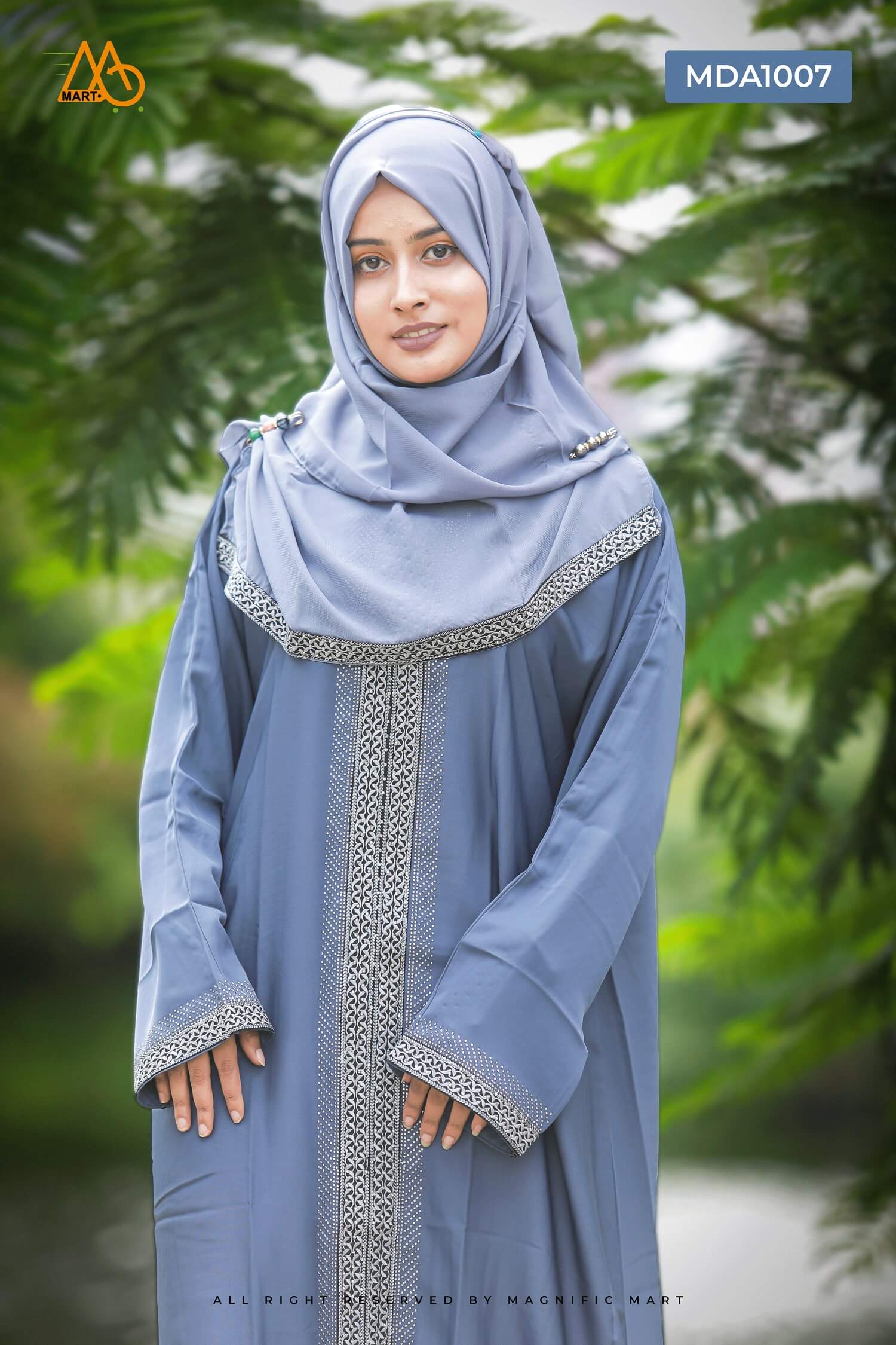 MDA1007 Dubai Collection Designed Burka With Hijab