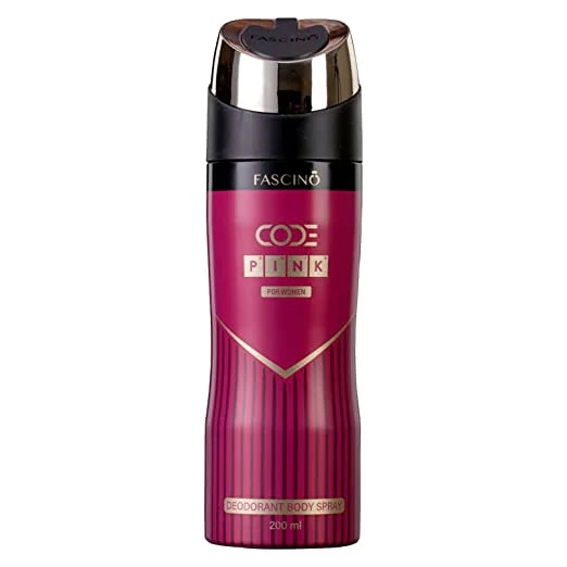Fascino Code Pink Deodorant Floral Refreshing Amber & Vanilla Body Spray For Women 200 ml